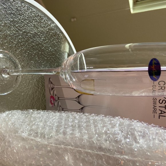 Amlong Crystal Lead-Free Champagne Flutes Glasses - Picture 2 of 5